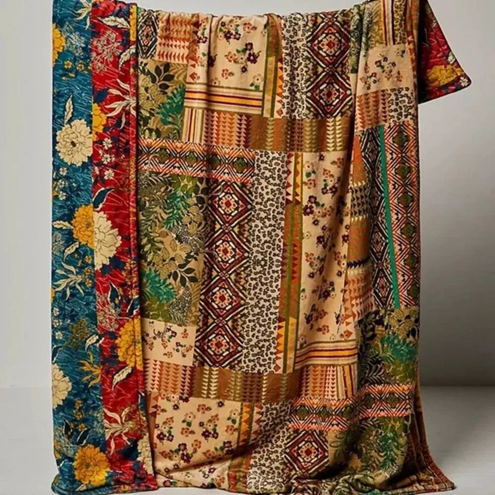 NWT Johnny Was Biya JWLA 3J Workshop Laurel Canyon Cozy Blanket Throw Reversible